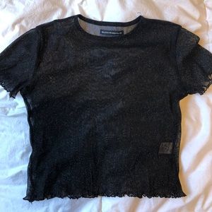 Brandy Melville Sheer Glittery Top